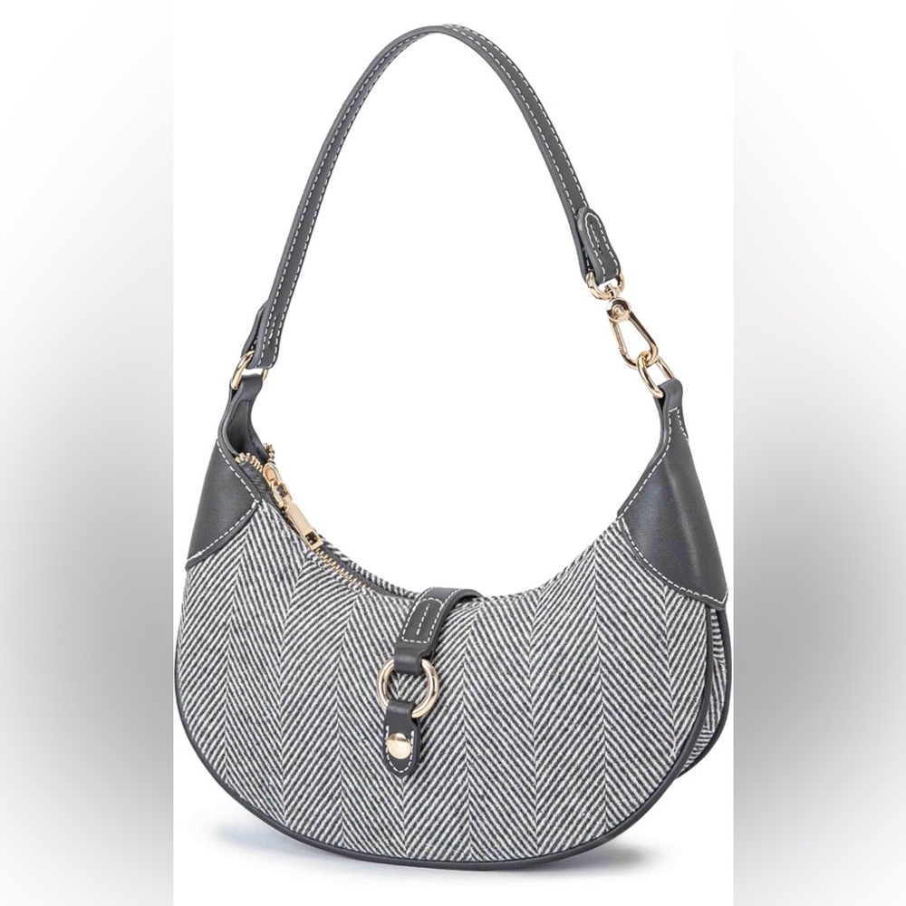 MKF Collection Shoulder Bag for Women, Weave Vegan Leather Hobo Bag Top Handle